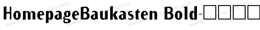 HomepageBaukasten Bold字体转换